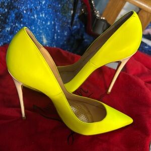 Christian Louboutin Vibrant Yellow Stilettos